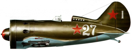 32001   IC.   Советский истребитель  И-16 тип 24 времен II MB
