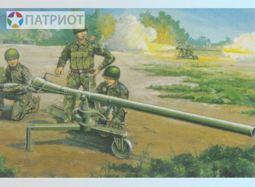 02303  Тр.  Китайская безоткатная винтовка с расчетом (3 шт) CHN 105mm Type 75 Recoilless Rifle