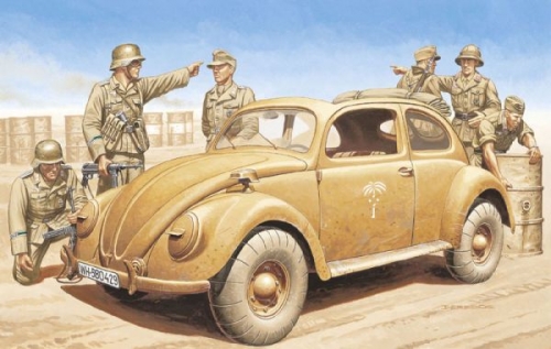 6426     I.     Немецкий автомобиль VW Typ 87 с солдатами Африканского корпуса(6 фигур).