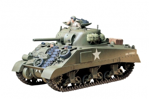 35190   Т.   Американский танк М4 SHERMAN ранняя версия и 3 фигуры