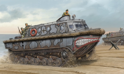 82433   HB.   Немецкий трактор-амфибия Land-Wasser-Schlepper (LWS) среднего производства"