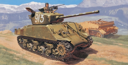 6483    I.   Американский танк "Шерман" M4A2 76 mm "Wet" и 1 фигура