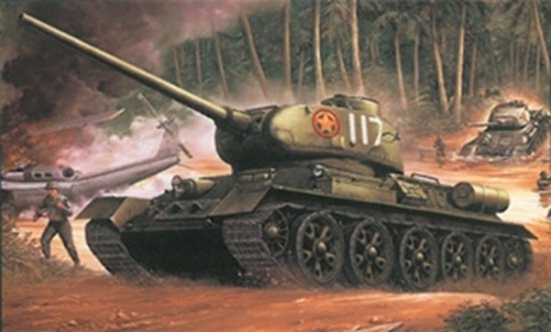 3318     Д.    Советский танк NVA T-34/85 M (с катками морская звезда)