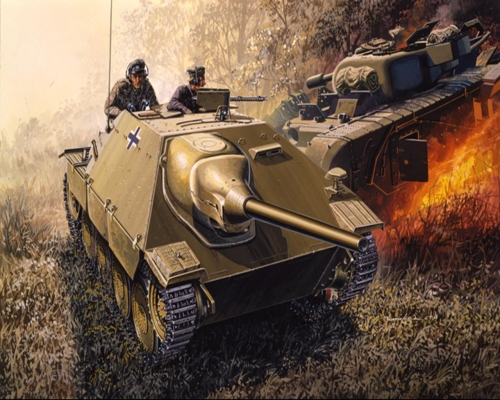 6030     Д.    Немецкая САУ  SD.KFZ. 138/2 HETZER (ранняя версия).