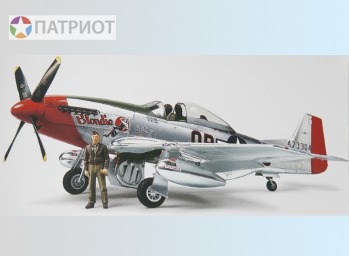 25151  Т.  Американский истребитель  NORTH AMERICAN P-51D MUSTANG (SILVER COLOR PLATED)