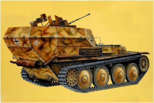 3579   МS.   Немецкая зенитная установка Sd.Kfz 140 Ausf.L Flakpanzer 38(t) (Гепард)