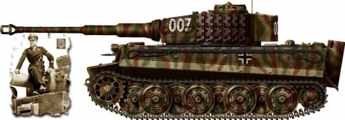 35146   Т.  Немецкий танк Tiger I Ausf.E (поздняя версия)  и 1 фигура