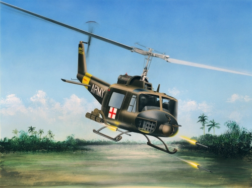 87228    HB.   Американский многоцелевой вертолёт UH-1B Huey.