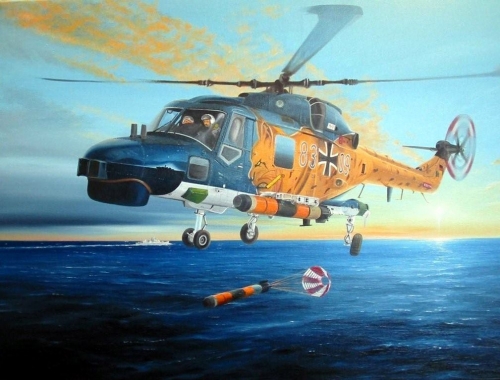 87239   HB.   Немецкий военно-морской флот  (Бундесмарине) Westland Lynx Mk.88"