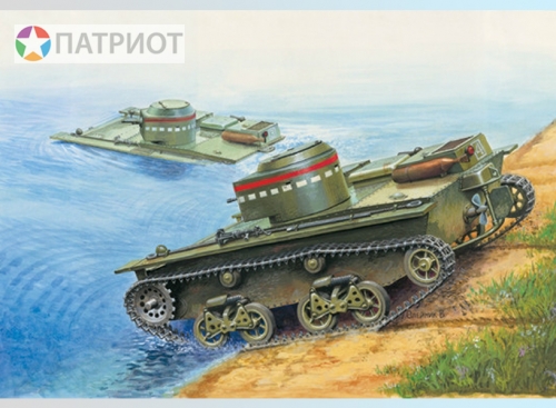 35002   В.    Советский плавающий танк Т-38