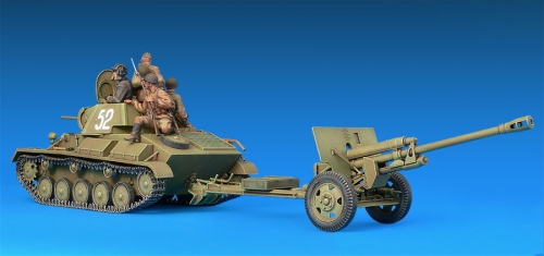 35056    Mi.   Советский танк Т-70М с пушкой ЗИС-3 и экипажем 5 фигур.