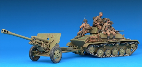 35056    Mi.   Советский танк Т-70М с пушкой ЗИС-3 и экипажем 5 фигур.