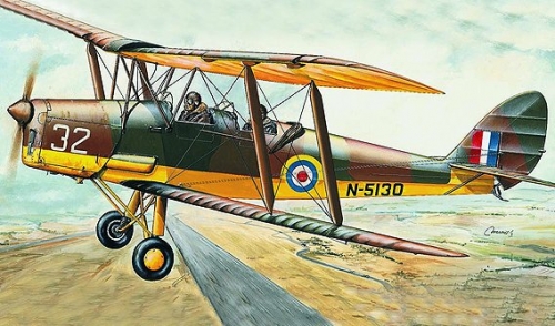 0811    S.    Британский самолёт  D.H.82 " Tiger Moth" и 2 пилота