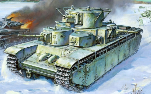 6203   З.  Советский тяжелый танк " Т-35 "