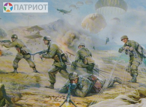 6136  З.   Немецкие парашютисты 1939-42  г. (4 шт)