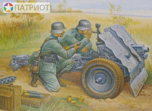 6156   З.   Немецкое 75-мм пехотное орудие с расчетом (2 шт)