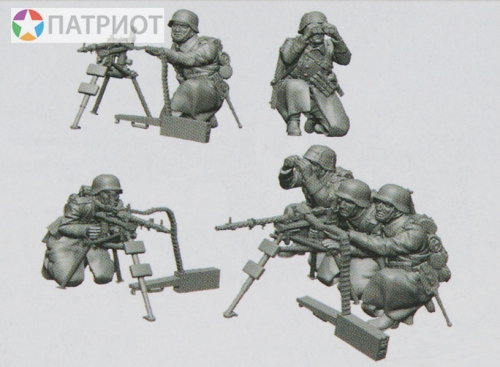 6210  З.   Немецкий пулемет " MG-34 " с расчетом (3 шт) в зимней форме 1941-1945 г.