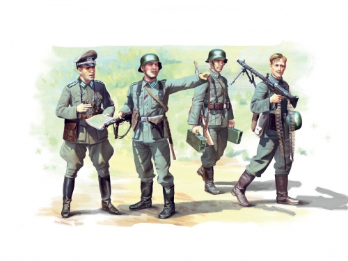 35639     IC. 	 Немецкая пехота (1939-1942 г.) 4 окрашенных фигуры