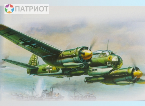 7282   З.  Немецкий бомбардировщик Юнкерс Ju-88A4