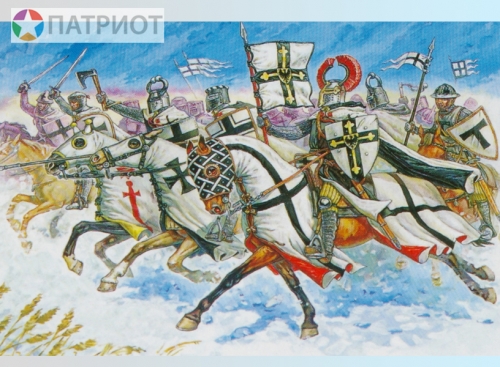 8004  З.   Рыцари Тевтонского ордена XIII-XIV вв. (всадники 17 шт)