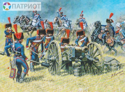 8023  З.   Французская гвардейская конная артиллерия 1805-1815 гг. (пушки 2 шт,лошадей 8 шт,солдаты 11 шт)