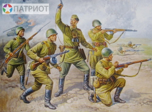 8077   З.   Советский пехотный взвод. Курск 1943 г. (38 шт)