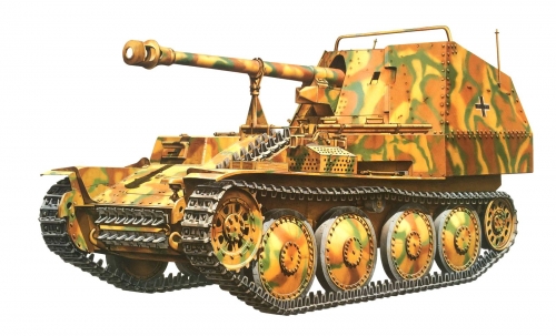 35255   T.  Немецкая САУ Marder III M Модернизированная версия противотанкового орудия. Отличается смещенной назад башней.+(1 фигура)