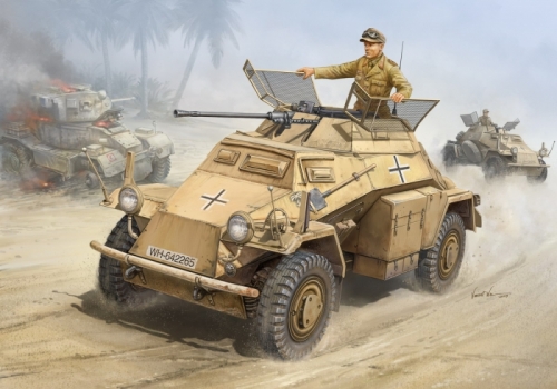 82442   HB.  Немецкий легкий бронеавтомобиль Sd.Kfz. 222 с 20 мм автоматической пушкой.