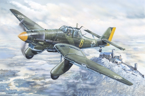 02420  Тр.  Немецкий пикирующий бомбардировщик  Luftwaffe Ju 87D-3 Stuka