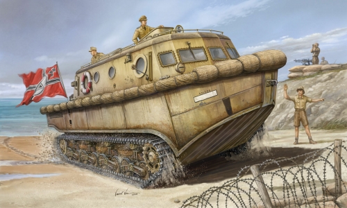 82430    HB.   Немецкий трактор-амфибия Land-Wasser-Schlepper (LWS) раннего производства"