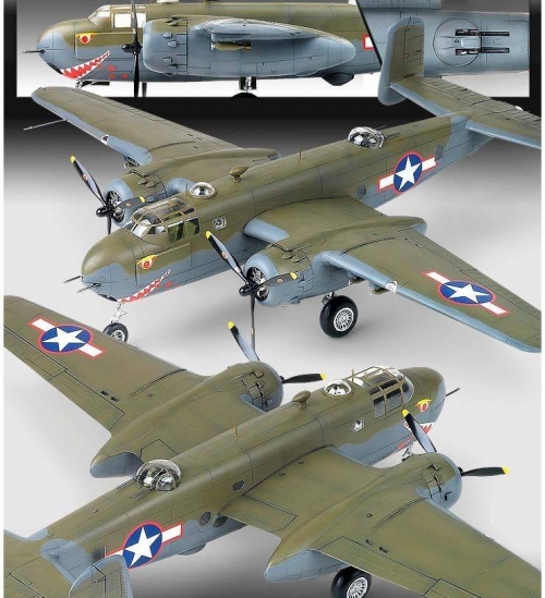12290    Ак.    Американский самолет  B-25G "Shark Mouth"