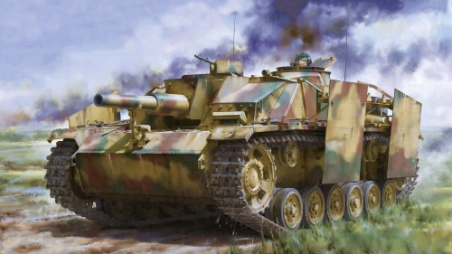 8006     ТА.     Немецкая самоходная артиллерийская установка StuH 42.