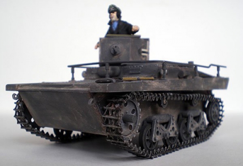 3578     Ма.    Немецкая модификация танка Pz.Kpfw Т-37 731(R) Ижорского завода.