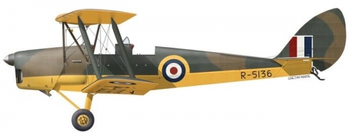0811    S.    Британский самолёт  D.H.82 " Tiger Moth" и 2 пилота