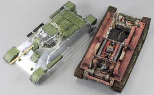 35S51    AF.   Советский танк T-34/76 завода 112 образец 1942 г. с полной внутренней деталировкой (возможен вариант с прозрачным корпусом и башней).