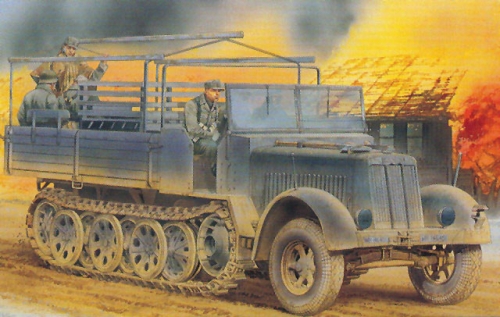 6562     Д.      Немецкий полугусеничный тягач SD.KFZ.7  8 т.