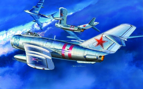 7318     З.     Советский истребитель "МИГ-17"