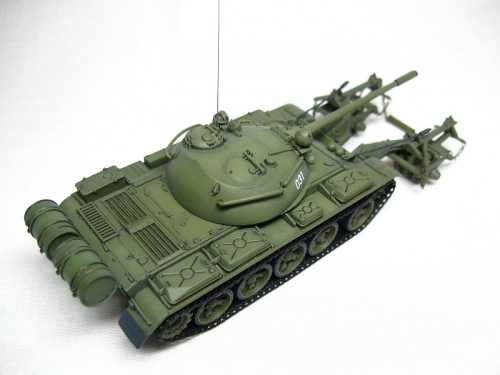 00341     Tр.    Советский танк Т-55 с минным тралом КМТ-5