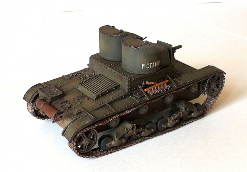 3542     З.     Советский танк   Т-26  обр. 1932 г. (двухбашенный)
