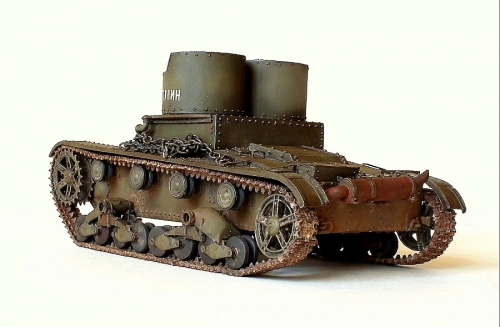 3542     З.     Советский танк   Т-26  обр. 1932 г. (двухбашенный)