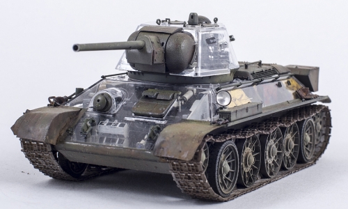 35S57    AF.   Советский танк T-34/76 завода 183. Образца 1942/1943 г. с полной внутренней деталировкой (возможен вариант с прозрачным корпусом и башней).