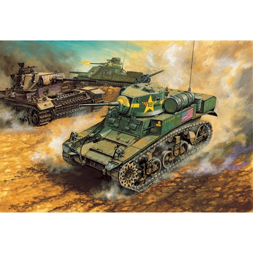 13269   АК.     Американский танк U.S. M3A1  STUART с внутренней деталировкой