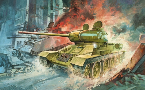 6319      Д.      Советский танк T-34/85 (модификация 1945 года).