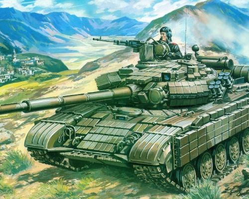 205    С.   Советский танк Т-64 БВ.