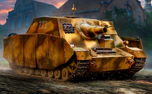 6244     З.     Немецкая самоходно-артиллерийская установка "Sturmpanzer IV" (окрашенная)