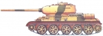 3318     Д.    Советский танк NVA T-34/85 M (с катками морская звезда)