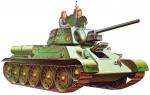 35059   Т.     Советский танк Т-34/76 .1943 г. и 2 фигуры