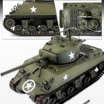 13500    Ac.   Американский  Tанк Шерман  M4A3 (76)W Арденнская операция.