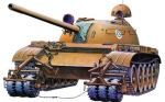 00341     Tр.    Советский танк Т-55 с минным тралом КМТ-5