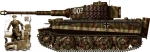 35146   Т.  Немецкий танк Tiger I Ausf.E (поздняя версия)  и 1 фигура